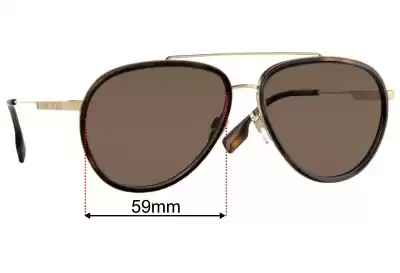 Burberry B 3125 Oliver Replacement Lenses 59mm wide 