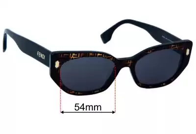 Fendi FE 40018I Replacement Lenses 54mm wide 