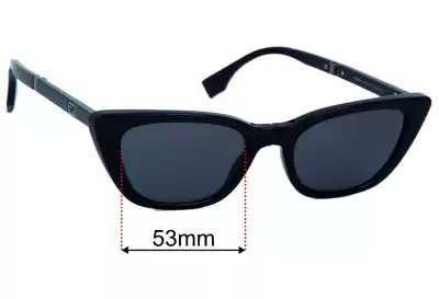 Fendi FE 40089I Replacement Lenses 53mm wide 