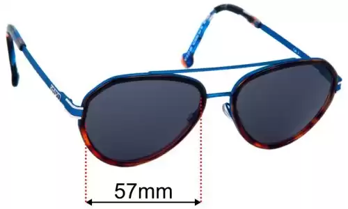 Sunglass Fix Replacement Lenses for Kenzo KZ35055 Sun Rx - 57mm Wide 