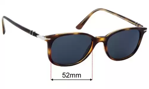 Persol 3183-V Replacement Sunglass Lenses - 52mm wide 