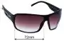 Sunglass Fix Verres de Remplacement pour Police S1717 - 72mm Wide 