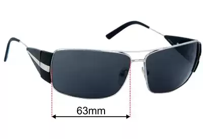Prada SPR55H Replacement Lenses 63mm wide 
