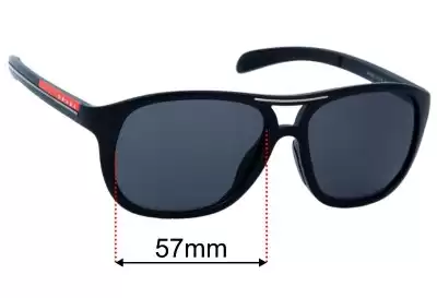 Prada SPS06I Replacement Lenses 57mm wide 