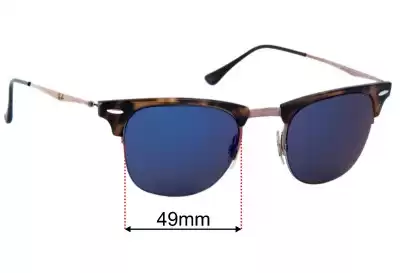 Ray-Ban RB8056 Clubmaster Lightray Lentes de Repuesto 49mm wide 