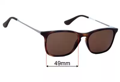 Ray-Ban RJ9061-S Replacement Lenses 49mm wide 
