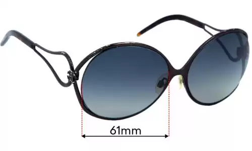 Roberto Cavalli Orchidea 525S Replacement Sunglass Lenses - 61mm  