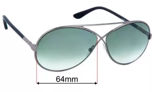 Tom Ford Georgette TF154 Replacement Lenses 64mm wide 