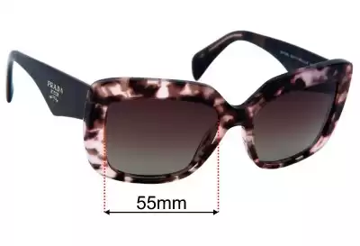 Prada SPR03Q Ersatzgläser 55mm wide 