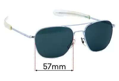 American Optical Command Pilot Replacement Lenses 57mm wide 