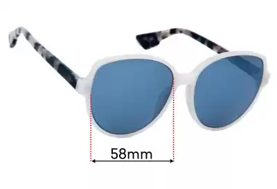 Christian Dior Dioronde 2 Replacement Lenses 58mm wide 