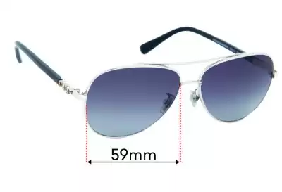 Coach HC7072B Replacement Lenses 59mm wide 