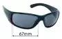 Sunglass Fix Replacement Lenses for Dirty Dog Grill - 67mm Wide 