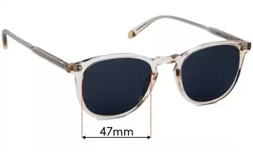 Garrett Leight Kinney Replacement Lenses 47mm wide 