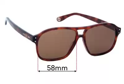 Gucci GG0475S Replacement Lenses 58mm wide 