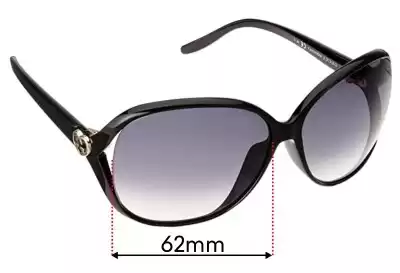 Gucci GG3525/K/S Ersatzgläser 62mm wide 