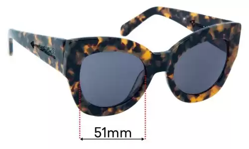 Sunglass Fix Replacement Lenses for Karen Walker Northern Lights - 51mm Wide Karen Walker Northern Lights Replacement Lenses 51mm wide