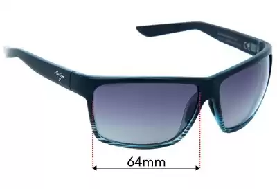 Maui Jim MJ839 Alenuihaha Verres de Remplacement 64mm wide 