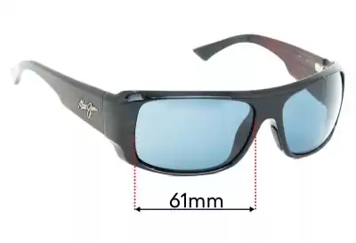 Maui Jim MJ283 Five Caves Verres de Remplacement 61mm wide 