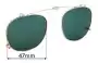 Sunglass Fix Ersatzgläser für Mr. Leight Kinney Combo Clip - 47mm Wide 