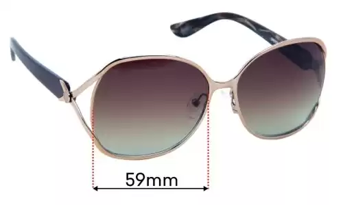 Sunglass Fix Replacement Lenses for Oroton Del A Mer - 59mm Wide Oroton Del A Mer Replacement Lenses 59mm wide