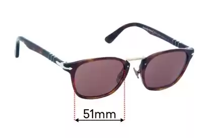 Persol 3110-S Typewriter Lentes de Repuesto 51mm wide 