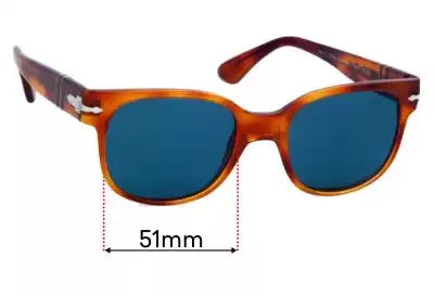 Persol PO3257S Lentes de Repuesto 51mm wide 