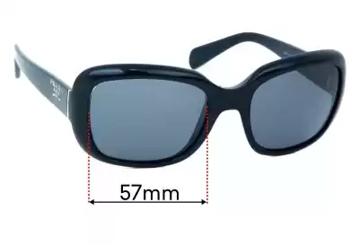 Prada SPR17P Ersatzgläser 57mm wide 