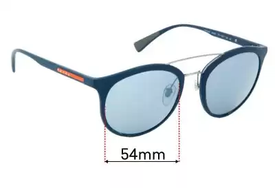 Prada SPS04R & PS04RS Ersatzgläser 54mm wide 