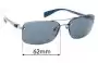 Sunglass Fix Replacement Lenses for Prada SPS50N & PS50NS - 62mm Wide 