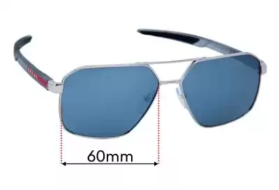 Prada SPS55W Ersatzgläser 60mm wide 