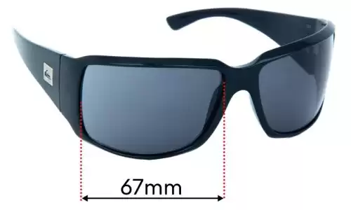 Sunglass Fix Replacement Lenses for Quiksilver The Don - 67mm Wide Quiksilver The Don Replacement Lenses 67mm wide