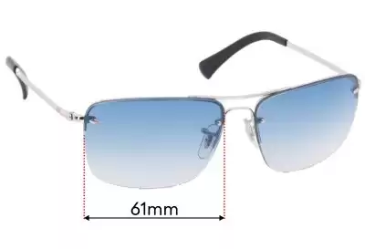 Ray-Ban RB3607 Replacement Lenses 61mm wide 