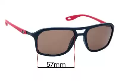 Ray-Ban RB4329-M Scuderia Ferrari Replacement Lenses 57mm wide 