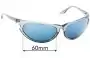 Sunglass Fix Replacement Lenses for Ray-Ban B&L W2199 - 60mm Wide 
