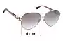 Sunglass Fix Replacement Lenses for Roberto Cavalli Minucciano 1078 - 61mm Wide 