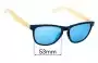 Sunglass Fix Replacement Lenses for Vilo Welkin Grey - 53mm Wide 