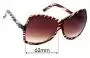 Sunglass Fix Replacement Lenses for Von Zipper Nessie - 62mm Wide 