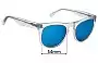 Sunglass Fix Replacement Lenses for Bailey Nelson  Riley - 54mm Wide 