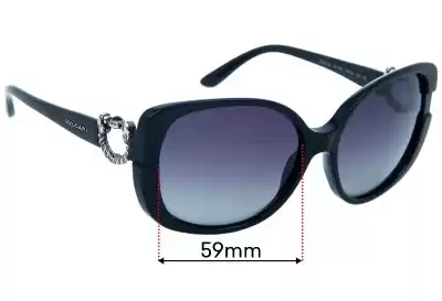 Bvlgari 8085-B Replacement Lenses 59mm wide 