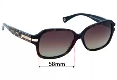 Coach HC8105 Replacement Lenses 58mm wide 