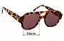 Sunglass Fix Replacement Lenses for Lu Goldie Ruby - 54mm Wide 