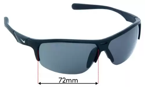 Sunglass Fix Replacement Lenses Nike RUN X2 EV0799 - 72mm Wide 