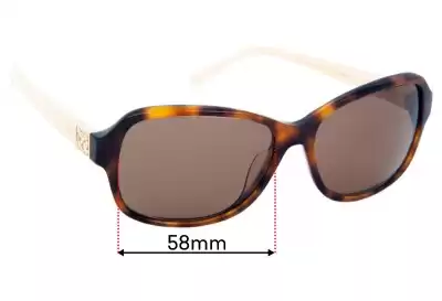 Oroton  Ainsley 58 Replacement Lenses 58mm wide 