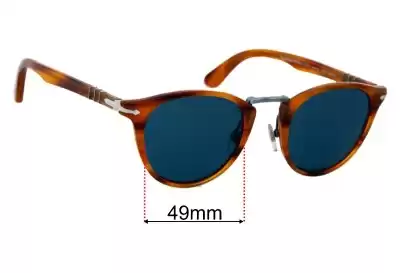 Persol 3108-S Typewriter Replacement Lenses 49mm wide 