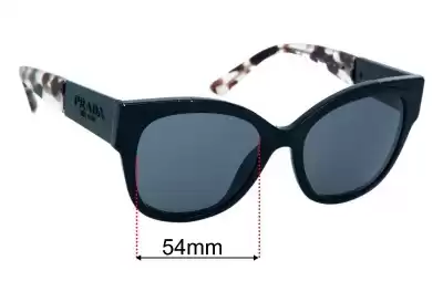 Prada SPR02W Replacement Lenses 54mm wide 