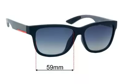 Prada SPS03Q-F Linea Rossa Ersatzgläser 59mm wide 