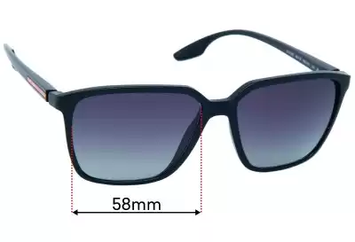 Prada SPS06V Replacement Lenses 58mm wide 