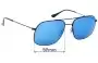 Sunglass Fix Ersatzgläser für Ray-Ban RB3595 Andrea - 59mm Wide 