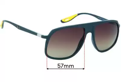 Ray-Ban RB4308M Scuderia Ferrari Collection Replacement Lenses 57mm wide 